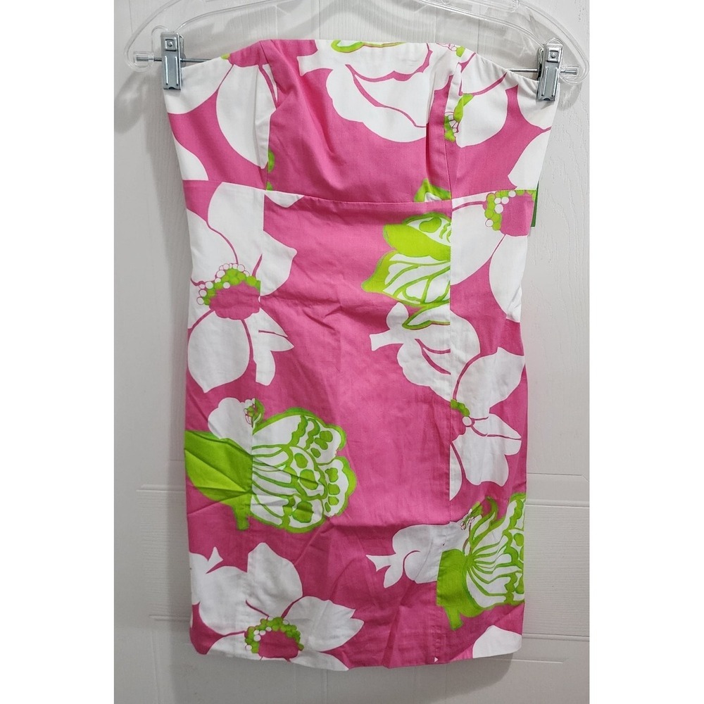 NWT Lilly Pulitzer Franco Strapless Mini Dress Hotty Pink Shes A Piston Size 2